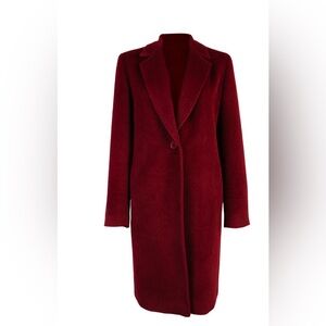 Aritzia Deep Red alpaca Italian Babaton  Jacket